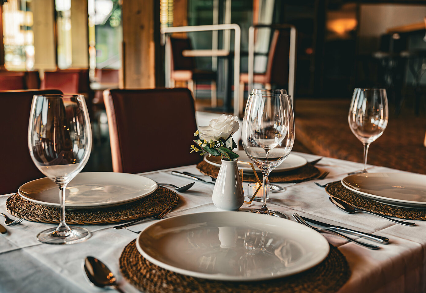 Ein gedeckter Tisch im Partnerrestaurant La Strada8