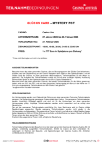 Teilnahmebedingungen GC Mystery Pot, Februar 2025