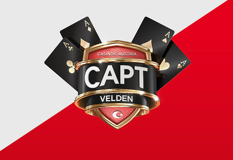 CAPT Velden Logo vor weiß-rotem Hintergrund