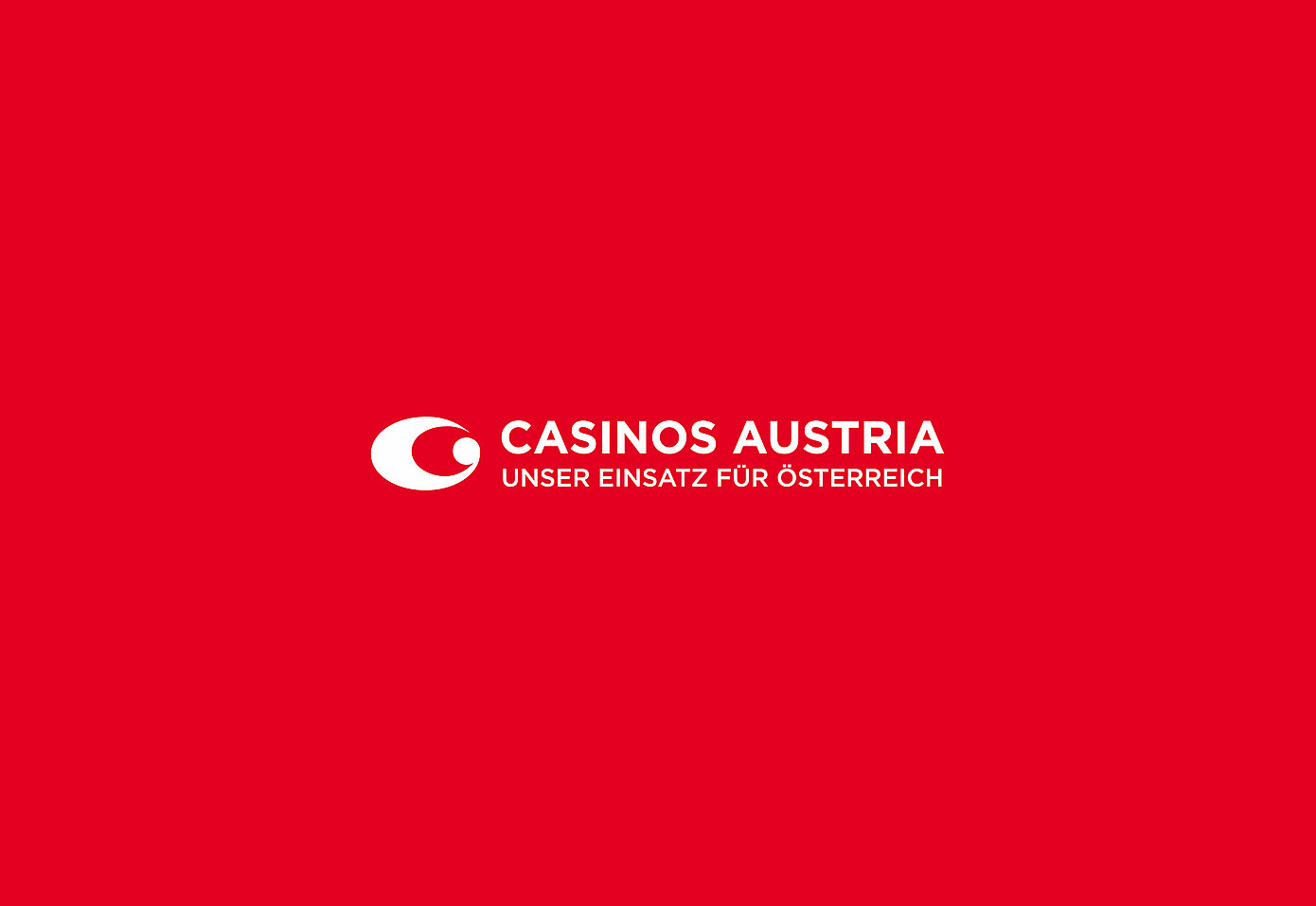 Unser Einsatz für Österreich Logo auf rotem Hintergrund